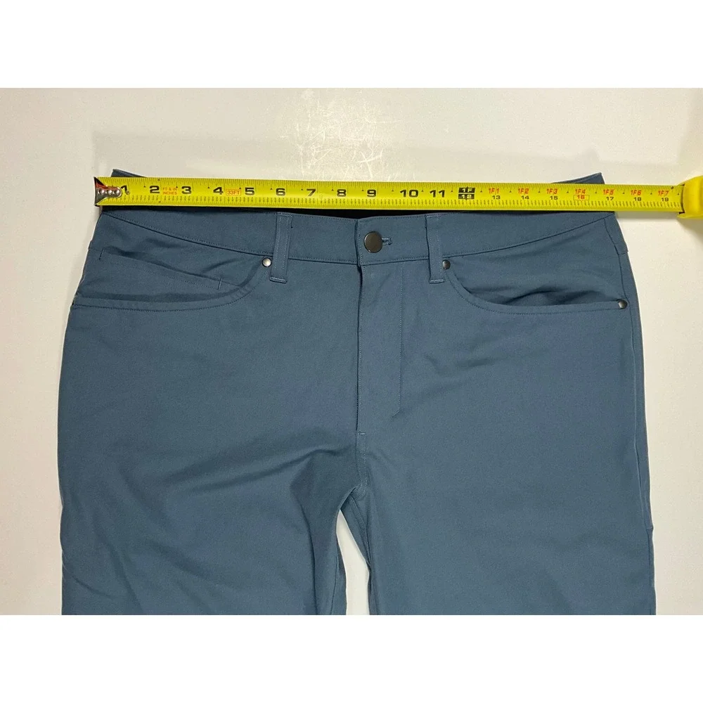 Lululemon ABC Classic-Fit Pant Blue Gray Warpstreme 5-Pocket Mens 32